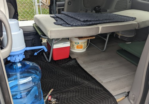 A no-build minivan camper conversion for one. 