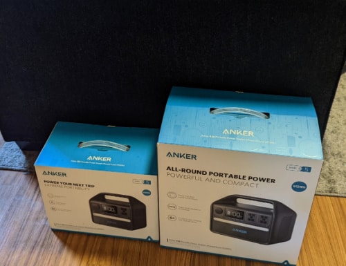 Anker Power Stations that can be used as a power source for your minivan camper. 