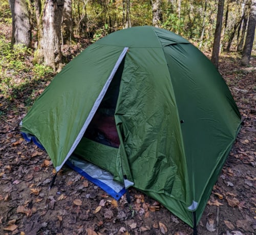 Take a tent along while minivan camping to hold your campsite while you explore. 