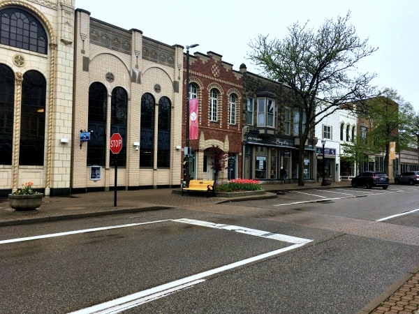The downtown area of Holland, Michigan.