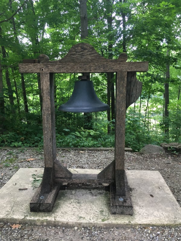 Stanley Schoolhouse bell in Chain O' Lakes State Park, Indiana