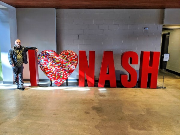 I Heart Nash Sculpture at the Nashville Farmer's Market