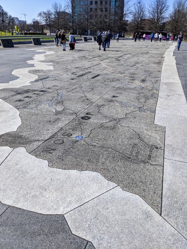 200 Foot Granite Map Of Tennessee: Bicentennial Capitol Mall State Park