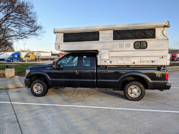 Advantages of a truck camper: Unplanned stops are more doable.