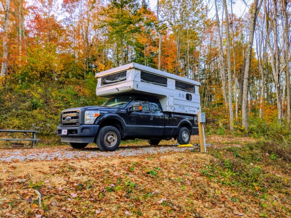 Our truck camper that we like to use for longer road trips. 