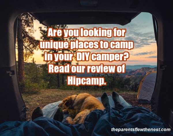 You can stay at Hipcamp sites with a self built camper. 