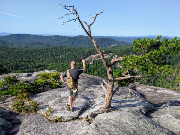 Husband on top of Stone Mountain, Georgia. 