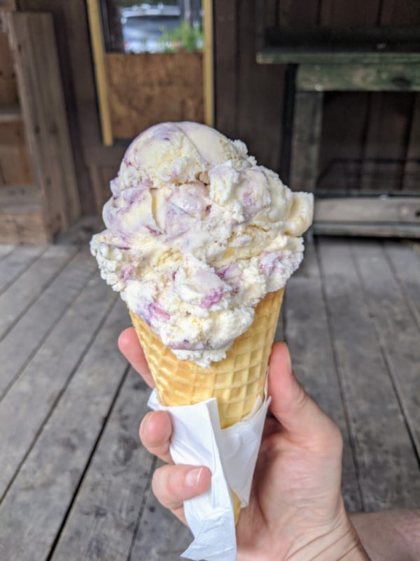 Ice cream from Stone Mountain Country Store, just down the road from Stone Mountain State Park, North Carolina. 