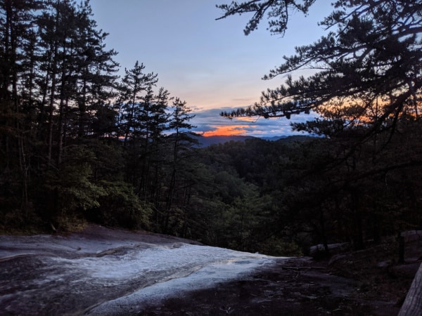 The Sunset At The Top Of Stone Mountain Falls: Stone Mountain State Park, North Carolina