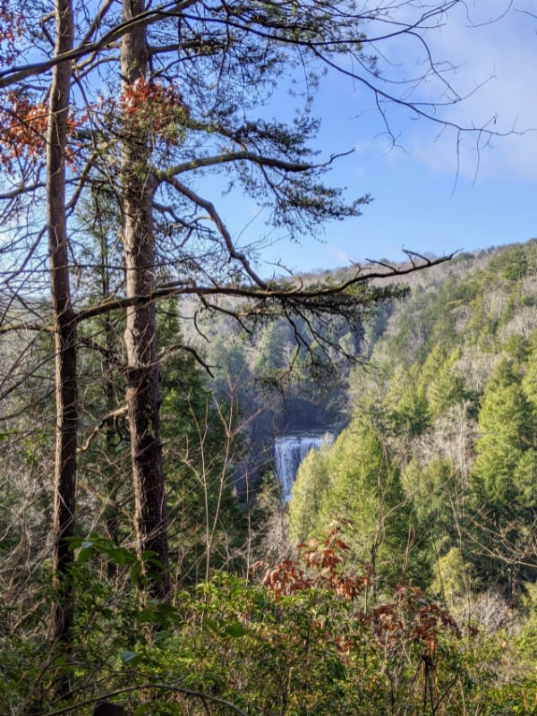 View of falls along the Paw Paw trail in Fall Creek Falls State Park, Tennessee.