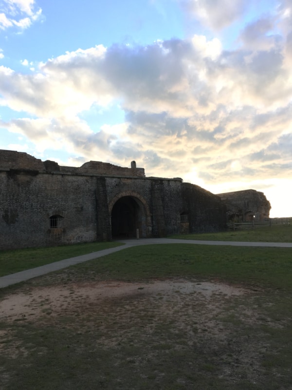 The walls of Fort Pickens