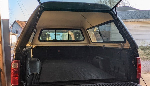Step 3: consider creating a non-slip surface for your DIY truck Camper build to sit on.