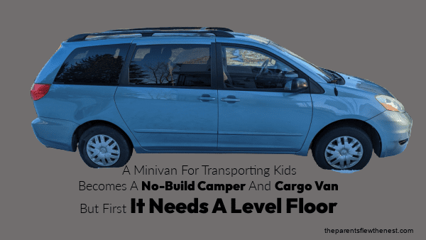 Leveling the floor in a Toyota minivan. 