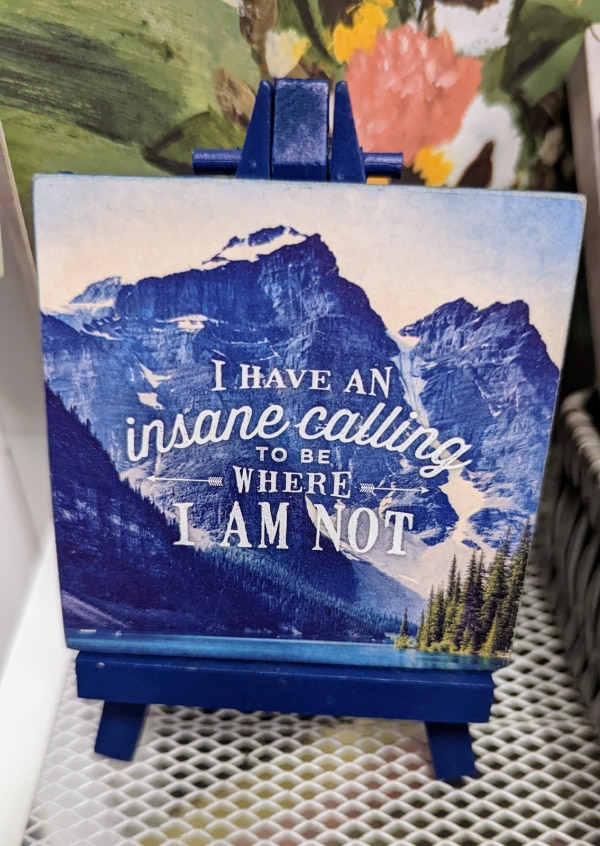 Travel-themed sayings like this one make a great gift for an RVer.