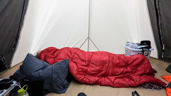 Space in a Kodiak Flex Bow Tent. 