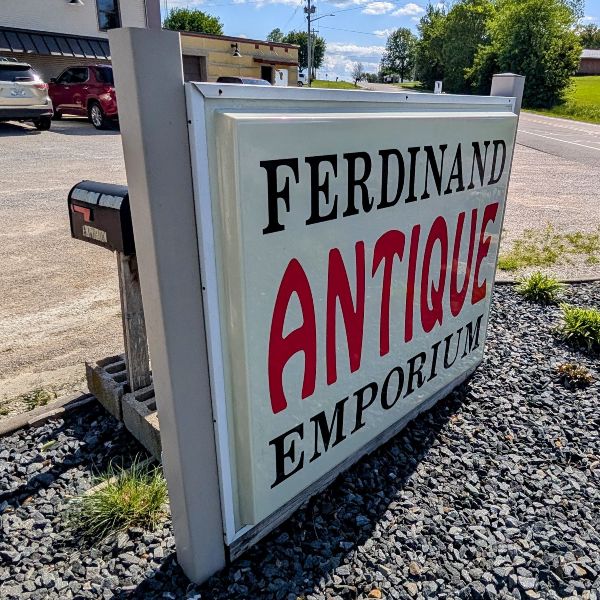 sign for Ferdinand Antique Emporium