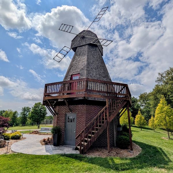replica of a windmill.